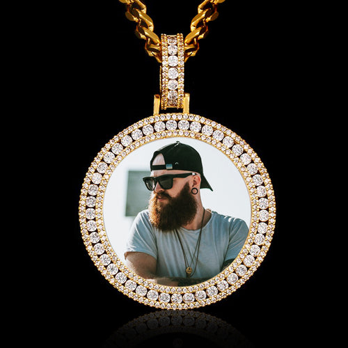 Custom 3D Photo Pendants Necklace For Men, Personalized pendants for men