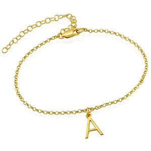 Letter U Pendant Exquisite Bracelet Personalized Initial Bracelet Gold  Plated Stainless Steel