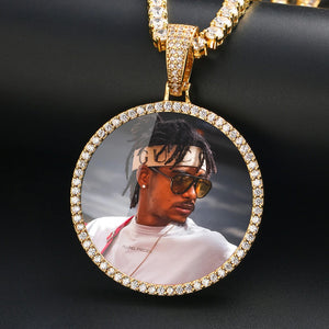 14k Gold Memorial Pendants Necklace With Picture Inside