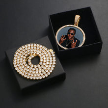 Load image into Gallery viewer, 14k Gold Pendant Photo Engraved Medallion Necklace