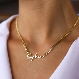 18K Gold Plated Custom Name Necklaces for Women