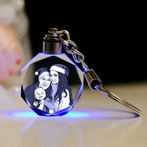 Photo Light Up Keychain With Inner Laser Engraving