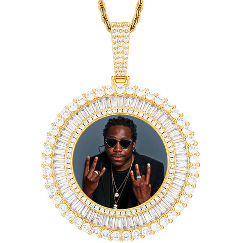 Gold Plated 3d Picture Necklace For Him