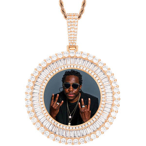 Rose Gold 3d Picture Necklace For Him