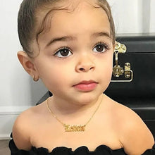 Load image into Gallery viewer, 14k Gold Plated Custom Baby Name Necklace
