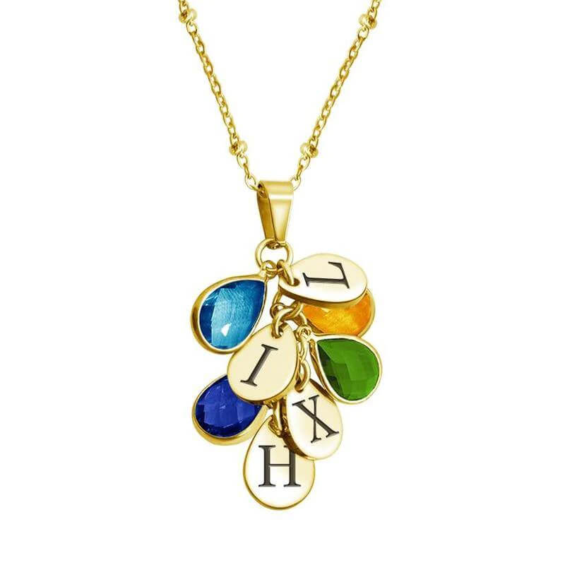 Best Initial Birthstone Necklace for Mom