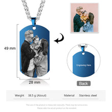 Load image into Gallery viewer, Blue Color Stainless Steel Personalized Calendar Necklace