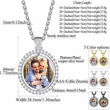 Load image into Gallery viewer, Christmas Gifts For Men - Photo Rotating Pendant Necklace