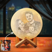 Load image into Gallery viewer, Custom 3D Photo Printed Moon Lamp With Picture Moon Globe Lamp