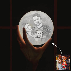 Custom 3D Photo Printed Moon Lamp With Picture Moon Globe Lamp