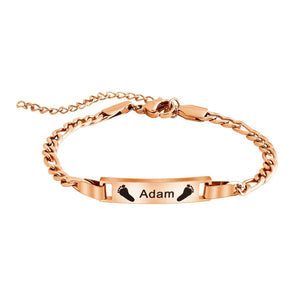 Custom Baby Bracelet Gifts For Baby Girl/Boy - Adjustable Chain