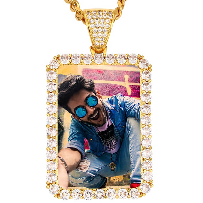 Custom Chains Iced Out Pendant Necklaces With Picture Inside