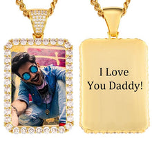 Load image into Gallery viewer, Custom Chains Iced Out Pendant Necklaces With Picture Inside