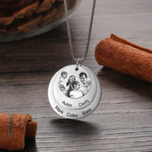 Load image into Gallery viewer, Custom Family Photo Necklace With Name Engraving
