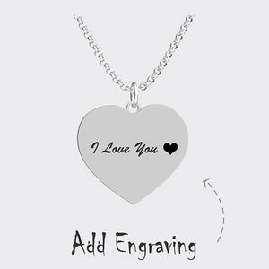 Custom Heart Necklace With Picture Engraved