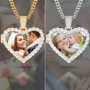 Custom Heart Pendant With Photo - Christmas Gifts For Couples