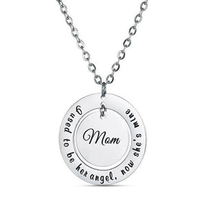 Custom Message Necklace For Mom and dad
