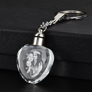 Photo Light Up Keychain With Inner Laser Engraving