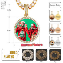 Load image into Gallery viewer, Custom Photo Medallion Necklace - Christmas Gifts For Couple