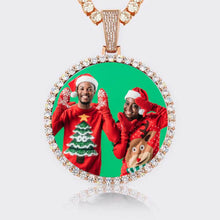 Load image into Gallery viewer, Custom Photo Medallion Necklace - Christmas Gifts For Couple