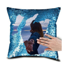 Load image into Gallery viewer, Custom Sequin Pillow With Your Photo