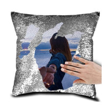 Load image into Gallery viewer, Custom Sequin Pillow With Your Photo