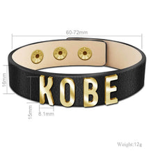 Load image into Gallery viewer, Custom leather bracelet For men With Name