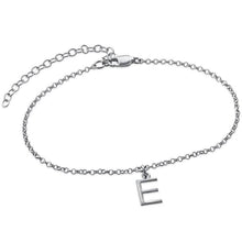 Load image into Gallery viewer, Customize Stainless Steel Ankle Bracelet with Initial Letter With Silver Color