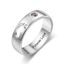 Load image into Gallery viewer, Customized Baby Feet Ring- Mothers Day Gift For New Mom