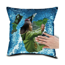 Load image into Gallery viewer, Customized Mermaid Sequin Throw Pillow