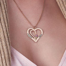 Load image into Gallery viewer, Personalized Heart Necklace With Name And Birthstone