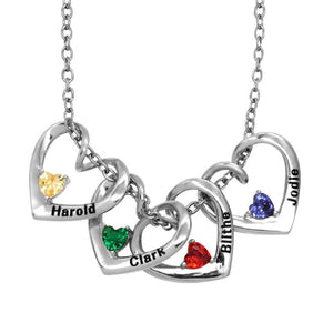 Fashionable Heart Necklace Gift For Mom Birthstone | Heart Gifts For Mom