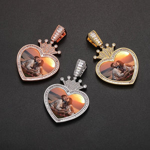 Heart Pendant With Picture - Christmas Gifts For Couples