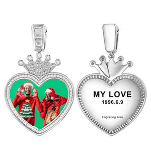 Heart Pendant With Picture - Christmas Gifts For Couples