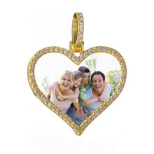 Load image into Gallery viewer, Heart Photo Medallions Necklace