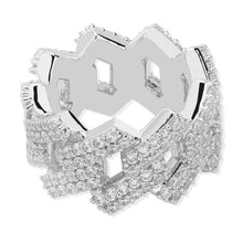 Load image into Gallery viewer, Hip Hop Ring Zirconia Ice Out Cuban Link Chain