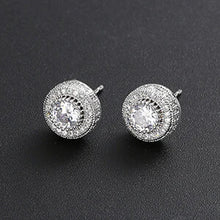 Load image into Gallery viewer, Iced CZ Round Studs Hip Hop Men&#39;s Earrings