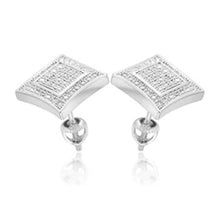 Load image into Gallery viewer, Iced Cubic Zircon Micro Pave CZ Stud Men&#39;s hip hop Earrings