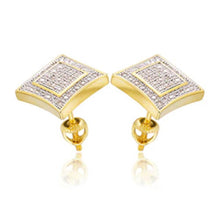 Load image into Gallery viewer, Iced Cubic Zircon Micro Pave CZ Stud Men&#39;s hip hop Earrings