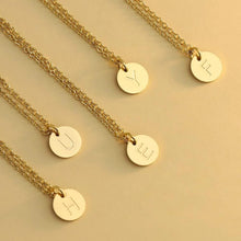 Load image into Gallery viewer, Initial Disc Necklace For Women With Adjustable Chains