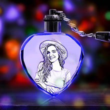 Load image into Gallery viewer, Custom Light Up Glass Keychain