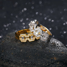 Load image into Gallery viewer, Luxury Micro Paved Square Cubic Zirconia Promise Love Rings