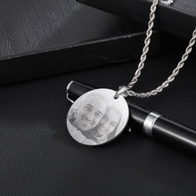 Load image into Gallery viewer, Mens Memorial Necklace With Picture OF A Loved One
