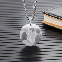 Load image into Gallery viewer, Mens Memorial Necklace With Picture OF A Loved One