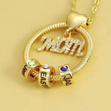 Load image into Gallery viewer, Mothers Necklace With Children&#39;s Names And Birthstones