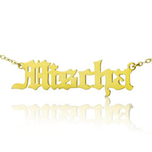 Load image into Gallery viewer, Old English Style Name Necklace