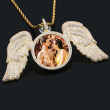 Load image into Gallery viewer, Personalized Picture Pendant Angel Wing Necklace