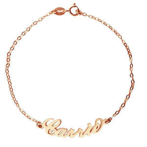 Personalized Anklet Bracelet With Name With Rose Gold Color