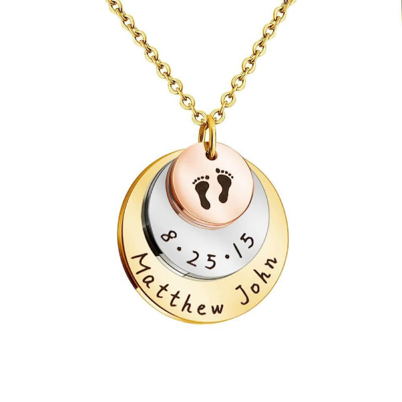 Personalized footprint deals necklace