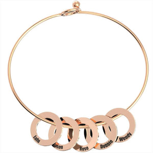 Personalized Bracelet With Kids Names For Mother with Rose Gold